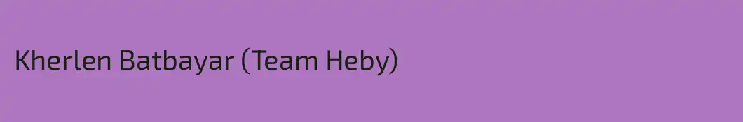Kherlen Batbayar (Team Heby)